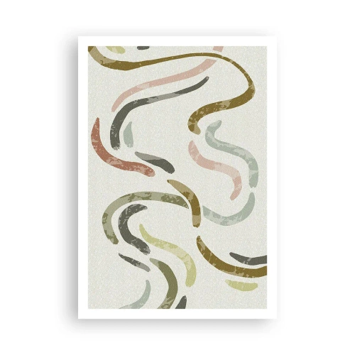 Poster - Fröhlicher Tanz der Abstraktion - 70x100 cm