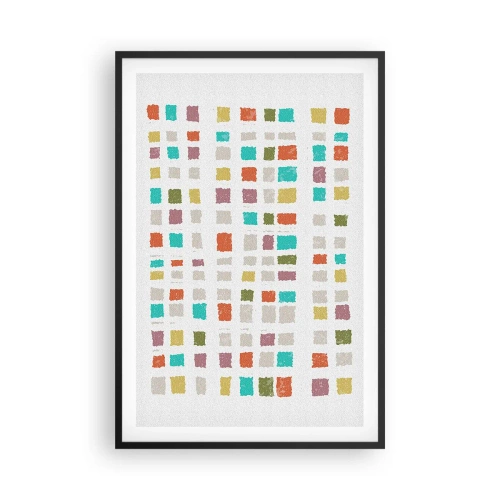 Poster in einem schwarzem Rahmen - Unbekanntes Spiel - 61x91 cm