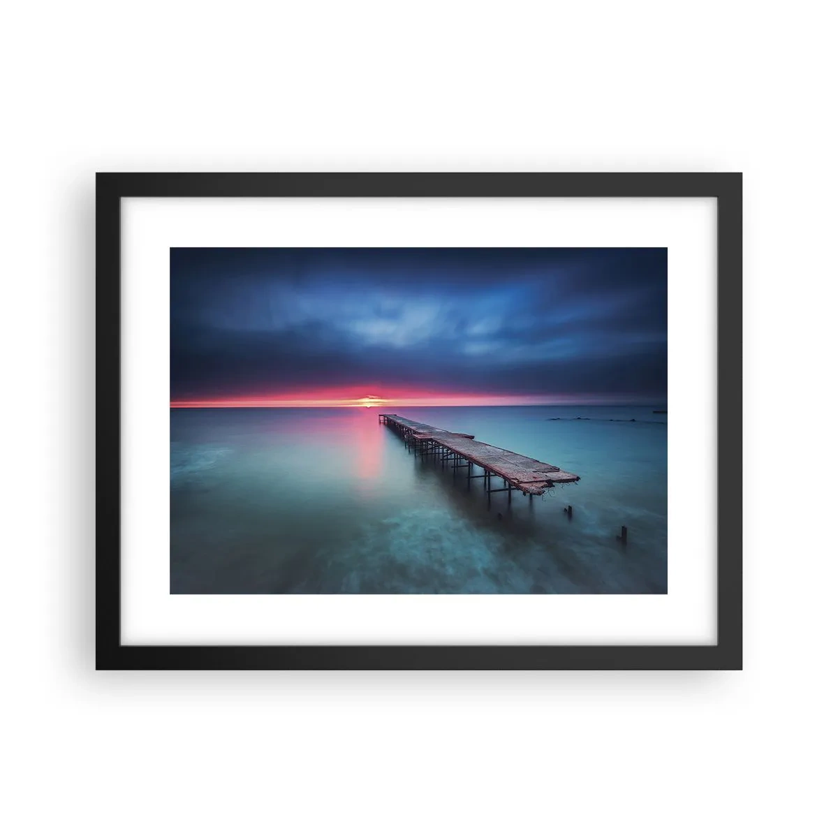 Poster in einem schwarzem Rahmen - Zwischen Himmel und Erde - 40x30 cm