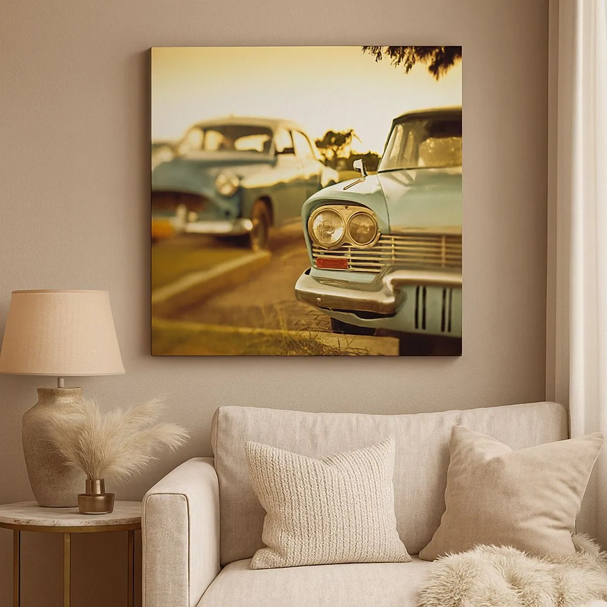 Bild auf Leinwand - Leinwandbild - Wir werden abwarten und sehen - 30x30 cm