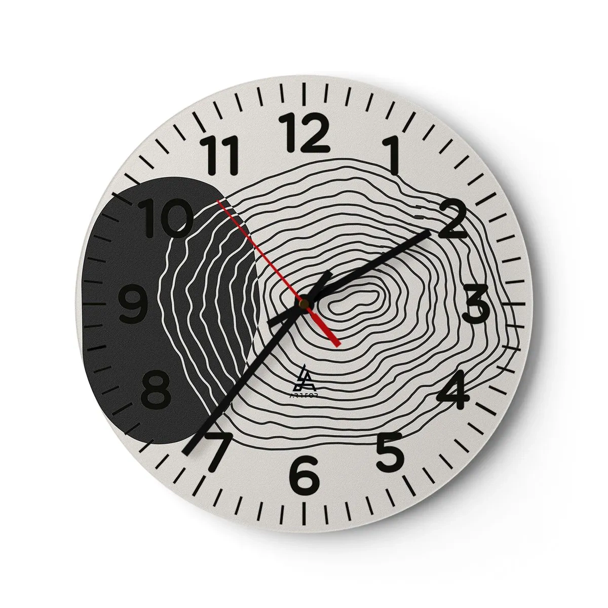 Wanduhr - Glasuhr - Dauer und Schwingung - 30x30 cm