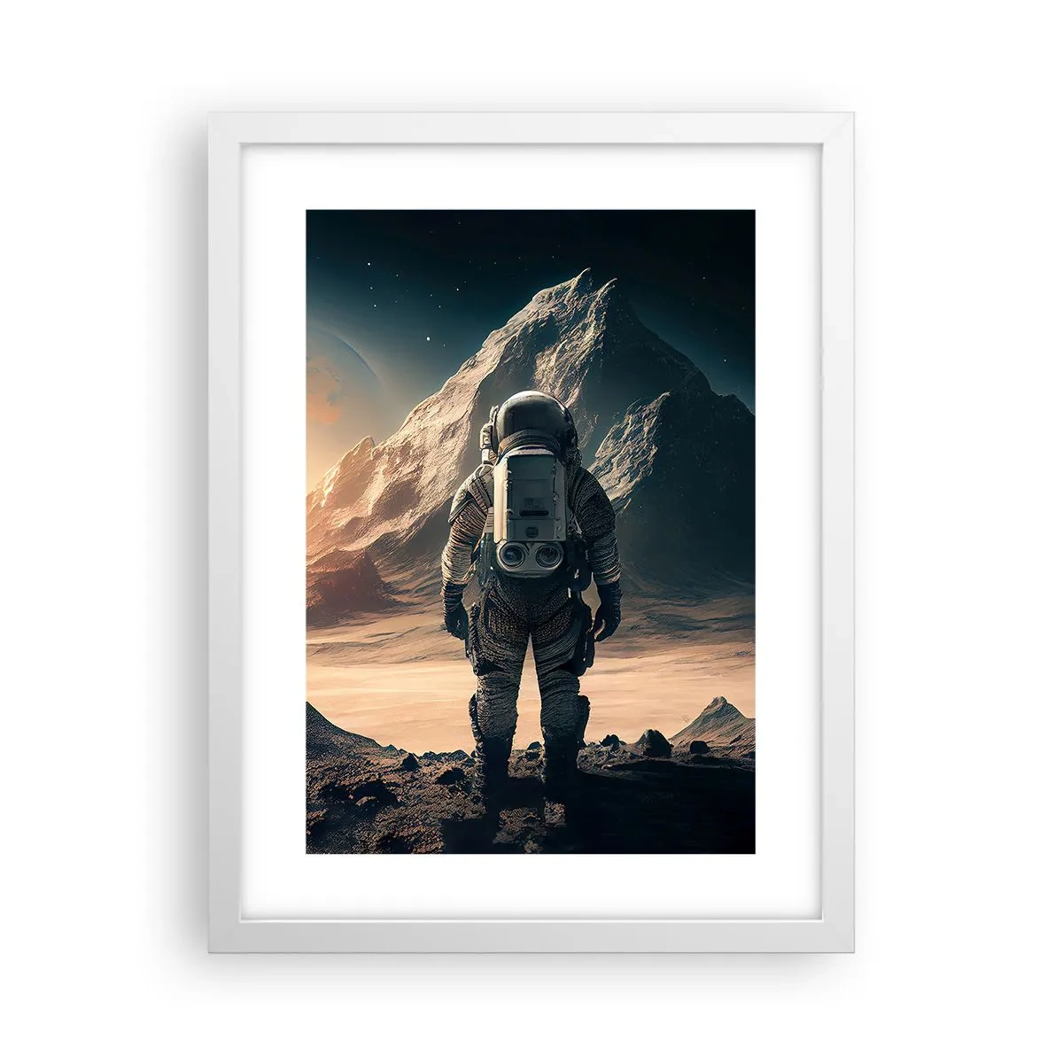 Poster in einem weißen Rahmen - Neue Herausforderung - 30x40 cm