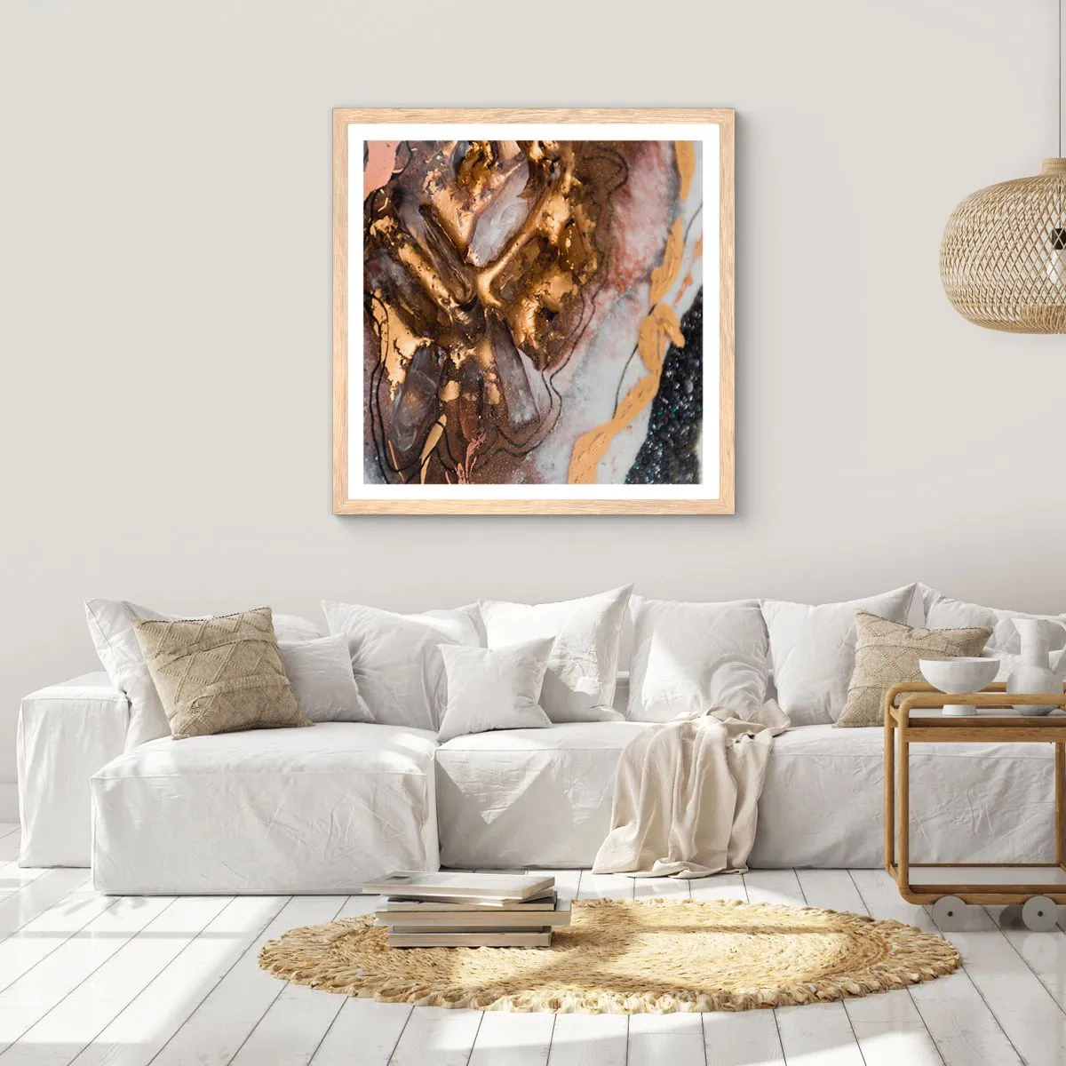 Poster in einem Rahmen aus heller Eiche - Das Element der Erde - 40x40 cm