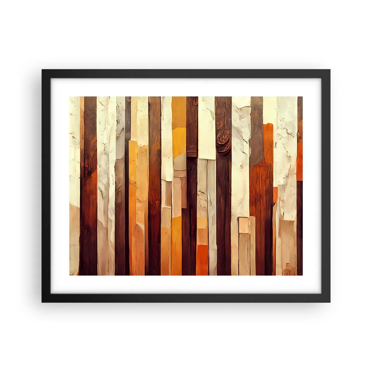 Poster in einem schwarzem Rahmen - Hymne der Waldbäume - 50x40 cm