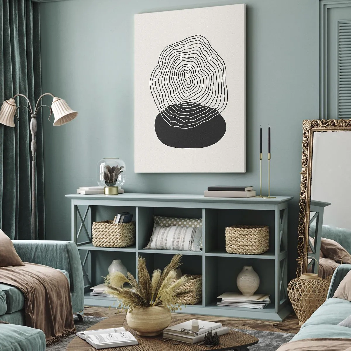 Bild auf Leinwand - Leinwandbild - Dauer und Schwingung - 55x100 cm