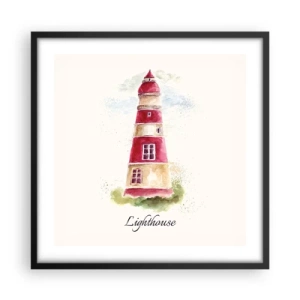 Poster in einem schwarzem Rahmen - Das Wetter ringsum ist immer gut - 50x50 cm