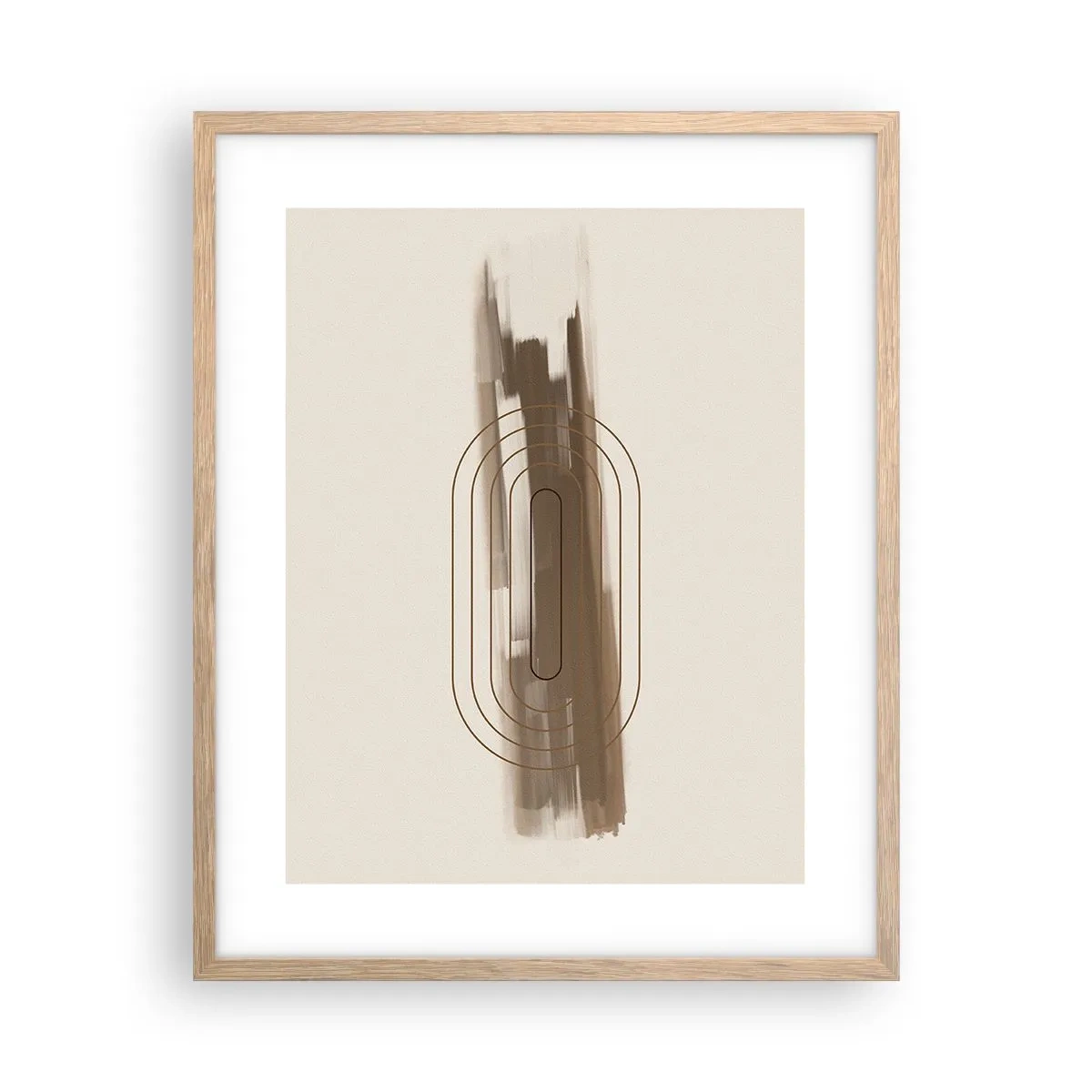 Poster in einem Rahmen aus heller Eiche - Ein Hauch von Grau - 40x50 cm