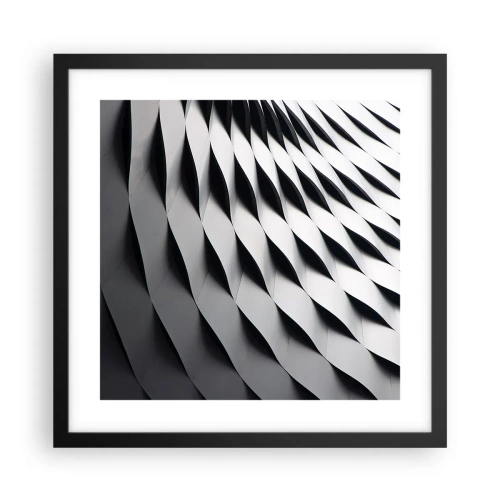 Poster in einem schwarzem Rahmen - Auf der Oberfläche der Wellen - 40x40 cm