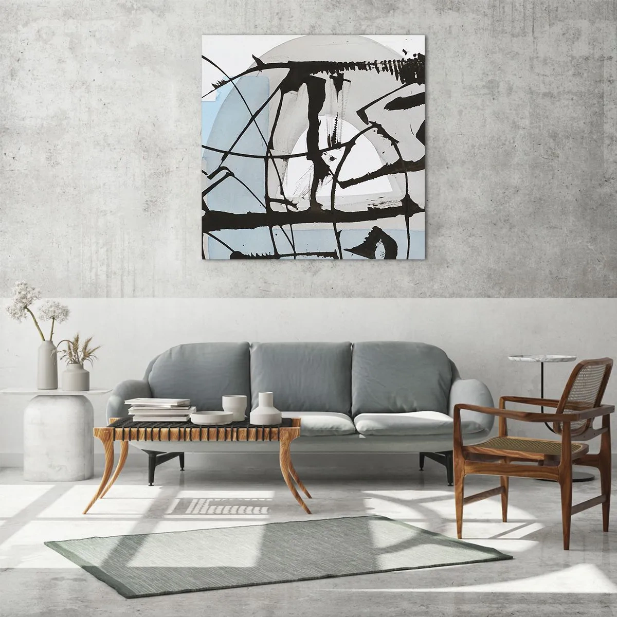 Glasbild - Bild auf glas - Trotzdem blau - 30x30 cm