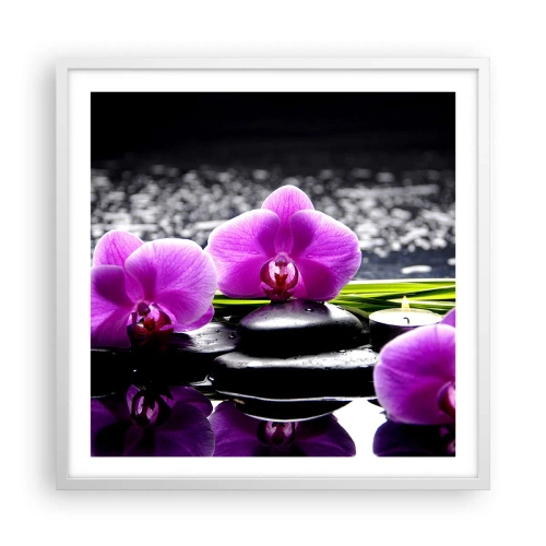 Poster in einem weißen Rahmen - In Ruhe ertrinken - 60x60 cm