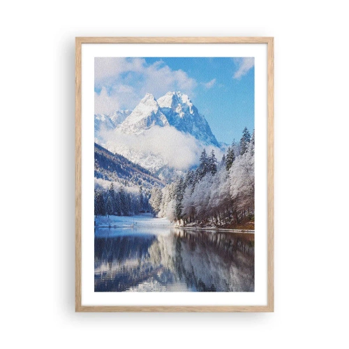 Poster in einem Rahmen aus heller Eiche - Schneefang - 50x70 cm