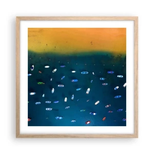 Poster in einem Rahmen aus heller Eiche - Feiertagsspiel - 50x50 cm