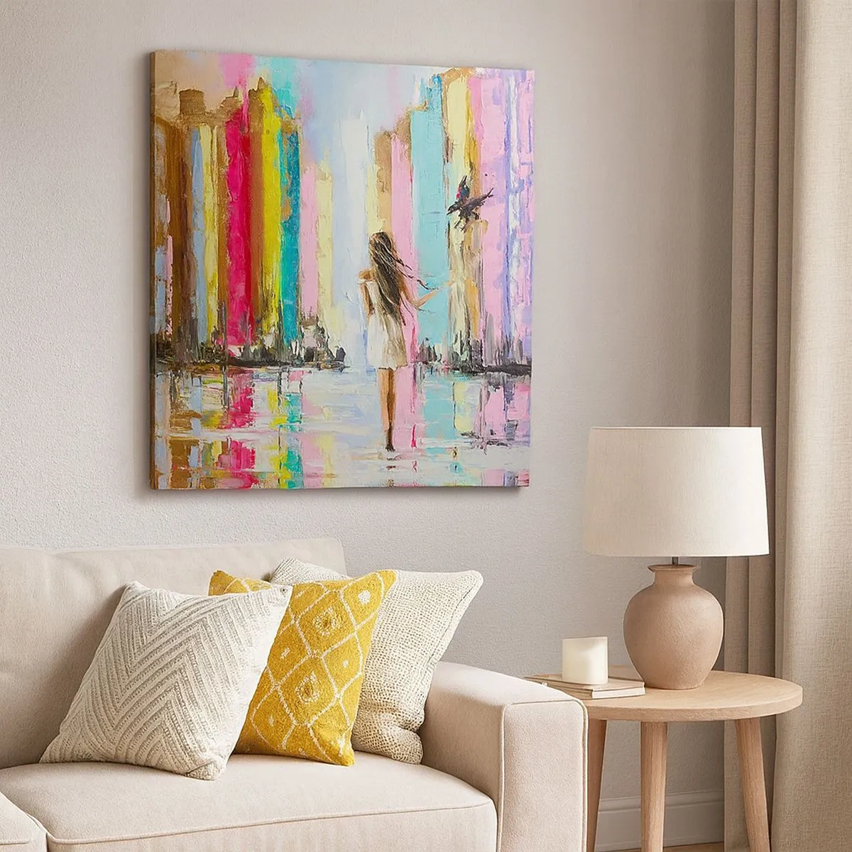 Bild auf Leinwand - Leinwandbild - Folge mir - 30x30 cm