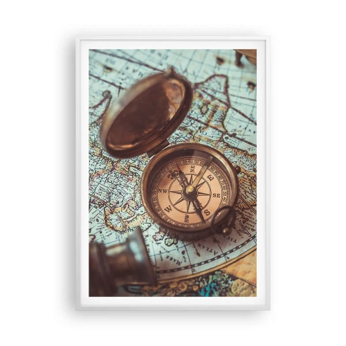 Poster in einem weißen Rahmen - Für den Abenteurer - 70x100 cm
