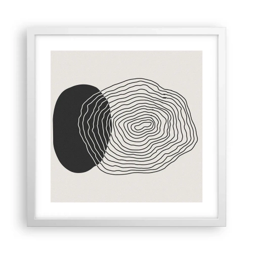 Poster in einem weißen Rahmen - Dauer und Schwingung - 40x40 cm