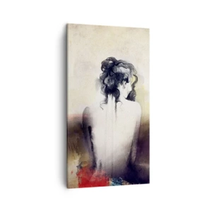 Bild auf Leinwand - Leinwandbild - Glatte Linien, ovale Formen - 45x80 cm