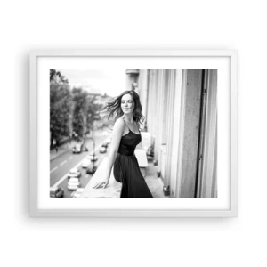 Poster in einem weißen Rahmen - Bestimmt ein Pariser - 50x40 cm