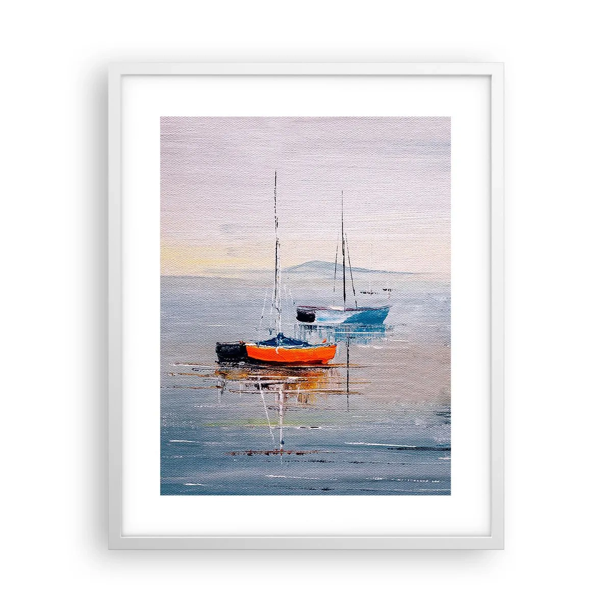 Poster in einem weißen Rahmen - Wohlverdiente Ruhe - 40x50 cm