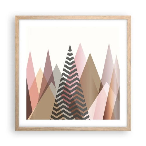 Poster in einem Rahmen aus heller Eiche - Pyramidale Aussicht - 50x50 cm