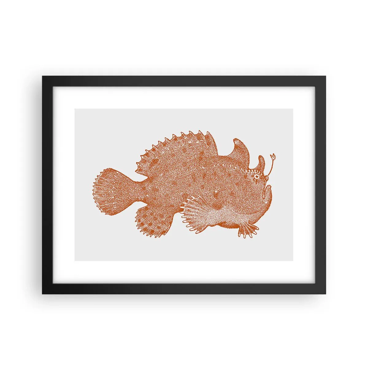 Poster in einem schwarzem Rahmen - Es ist also doch ein Fisch - 40x30 cm