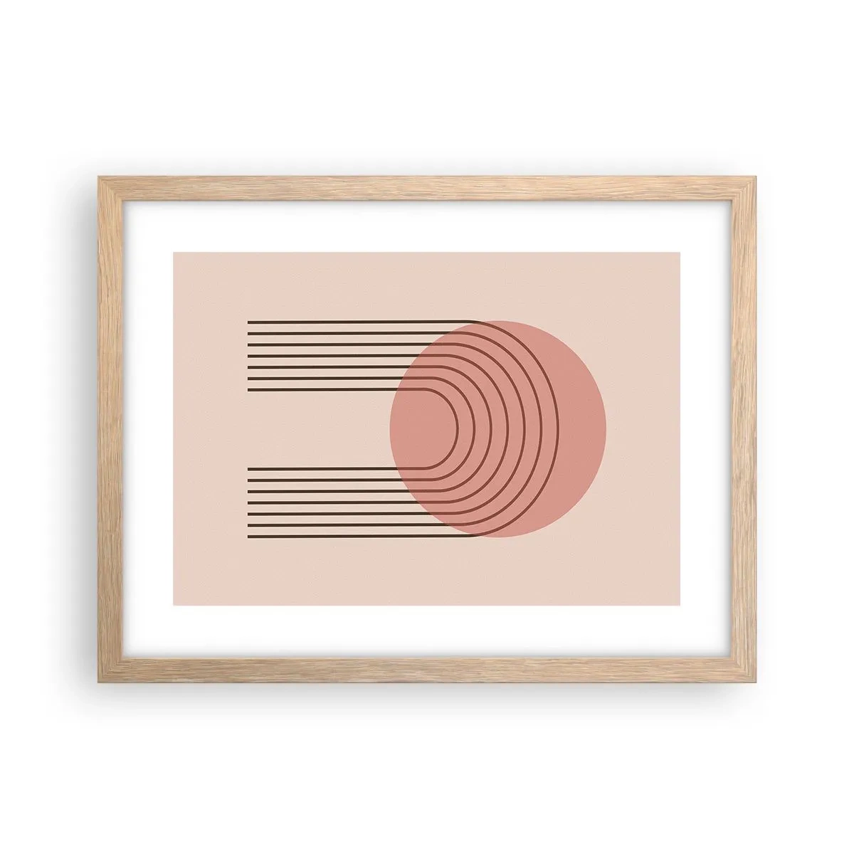 Poster in einem Rahmen aus heller Eiche - Unwiderstehliche Anziehungskraft - 40x30 cm