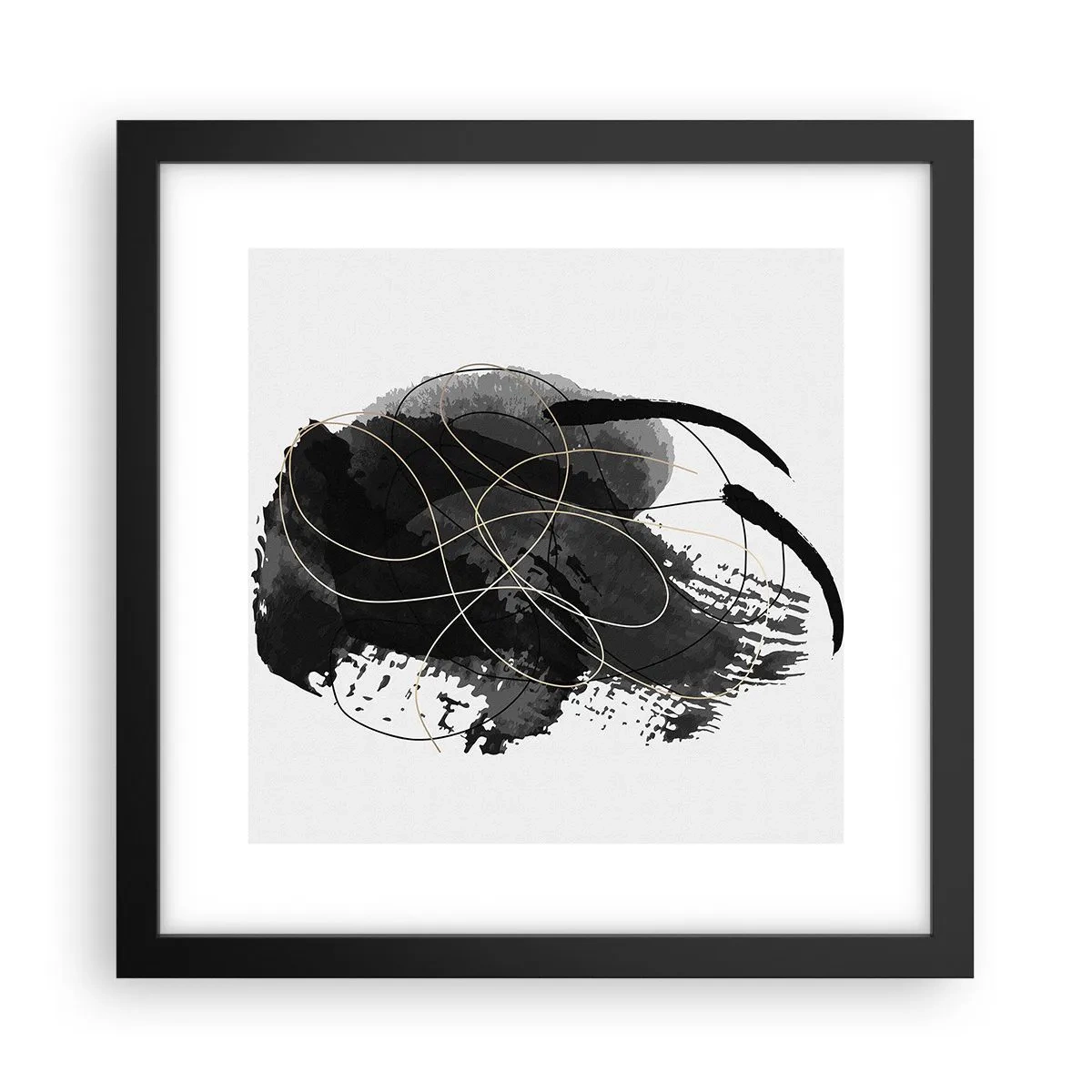 Poster in einem schwarzem Rahmen - Aus Schwarz entstanden - 30x30 cm