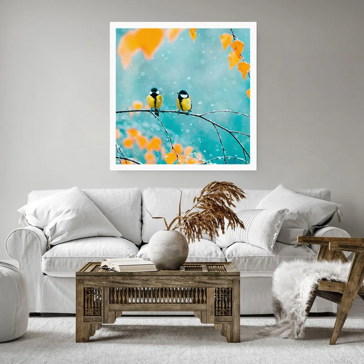 Poster - Vogelklatsch - 30x30 cm