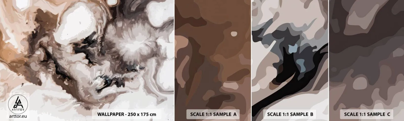 Fototapeten Muster Selbstklebend Deluxe Sticker - Die Geburt einer Galaxie - Abstraktion, Stück, Modernes Muster - 100x30 cm