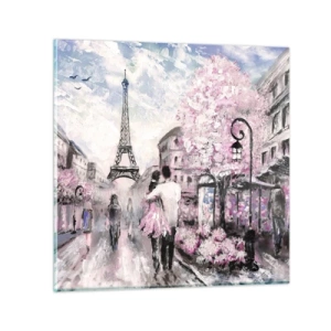 Glasbild - Bild auf glas - Wie man sich verlieben kann, ist nur in ... - 30x30 cm