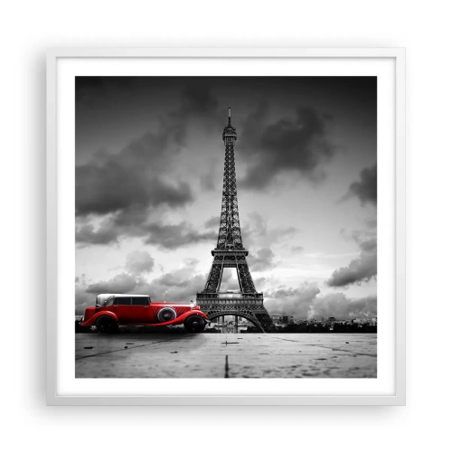 Poster in einem weißen Rahmen - Vor nicht allzu langer Zeit in Paris - 60x60 cm