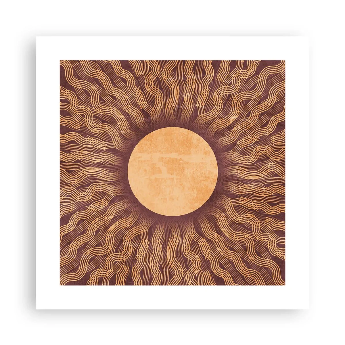 Poster - Sonnensymbol - 40x40 cm