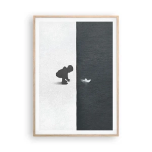 Poster in einem Rahmen aus heller Eiche - Tolle Expedition - 70x100 cm