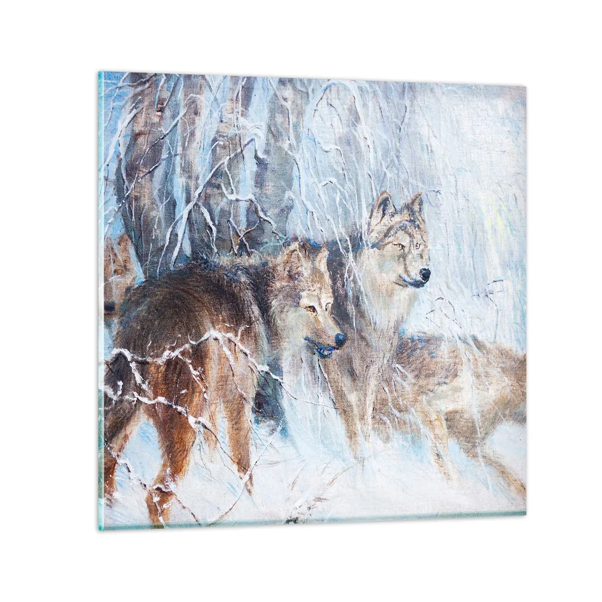 Glasbild - Bild auf glas - Beachtung! Hier kommt ... - 70x70 cm