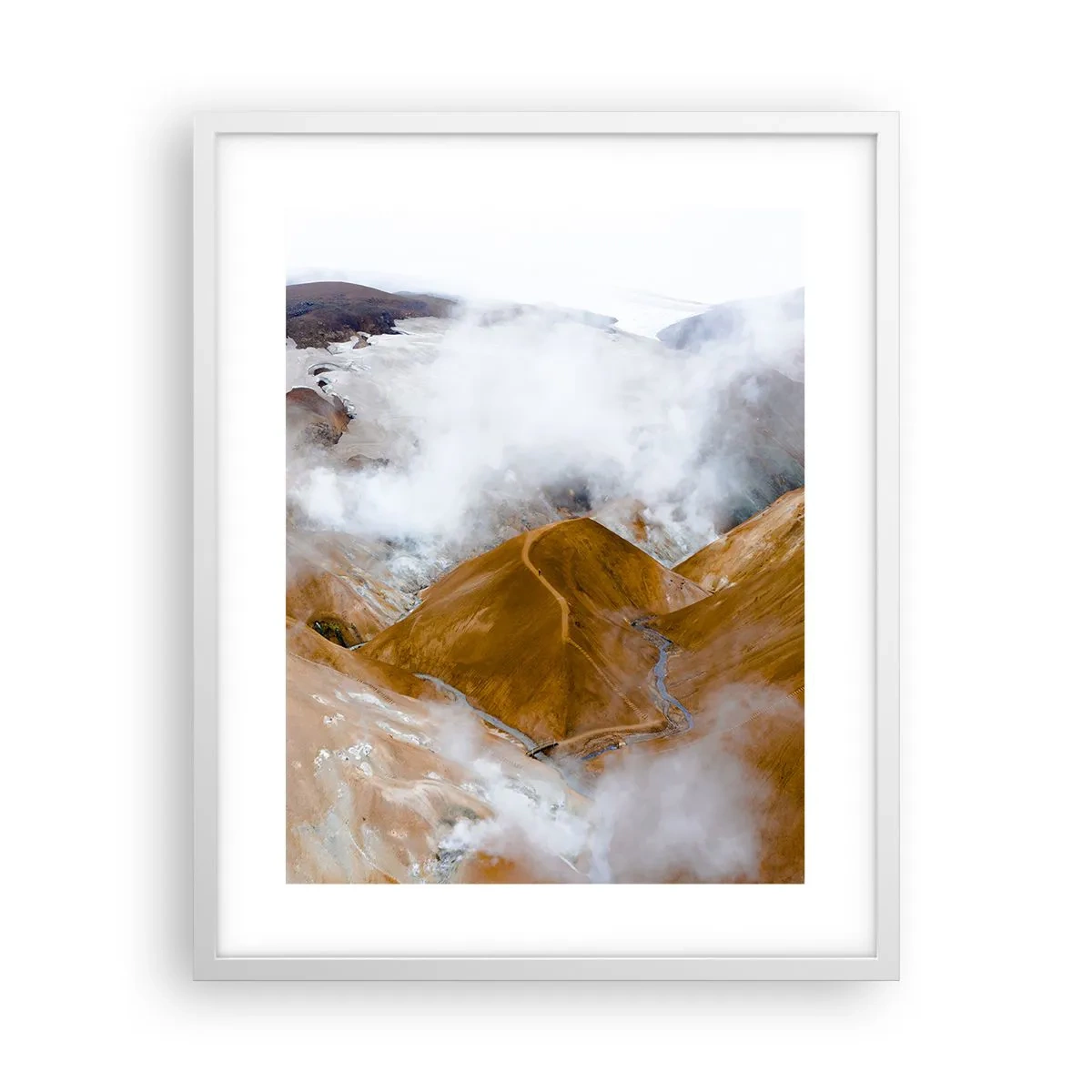 Poster in einem weißen Rahmen - Islands rohe Schönheit - 40x50 cm