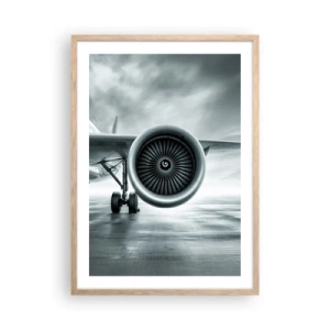 Poster in einem Rahmen aus heller Eiche - Die Macht ist da! - 50x70 cm