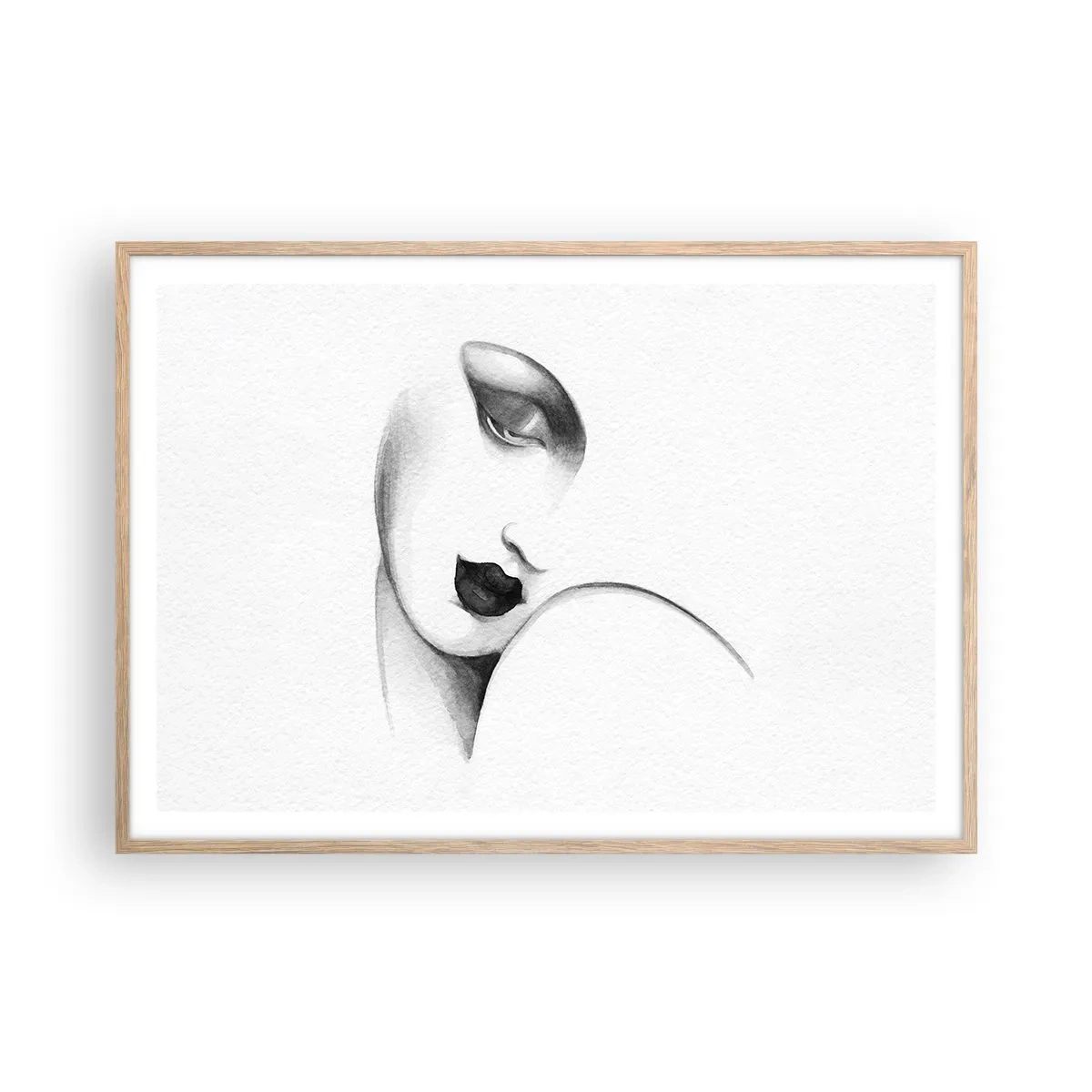 Poster in einem Rahmen aus heller Eiche - Im Stil von Łempicka - 100x70 cm