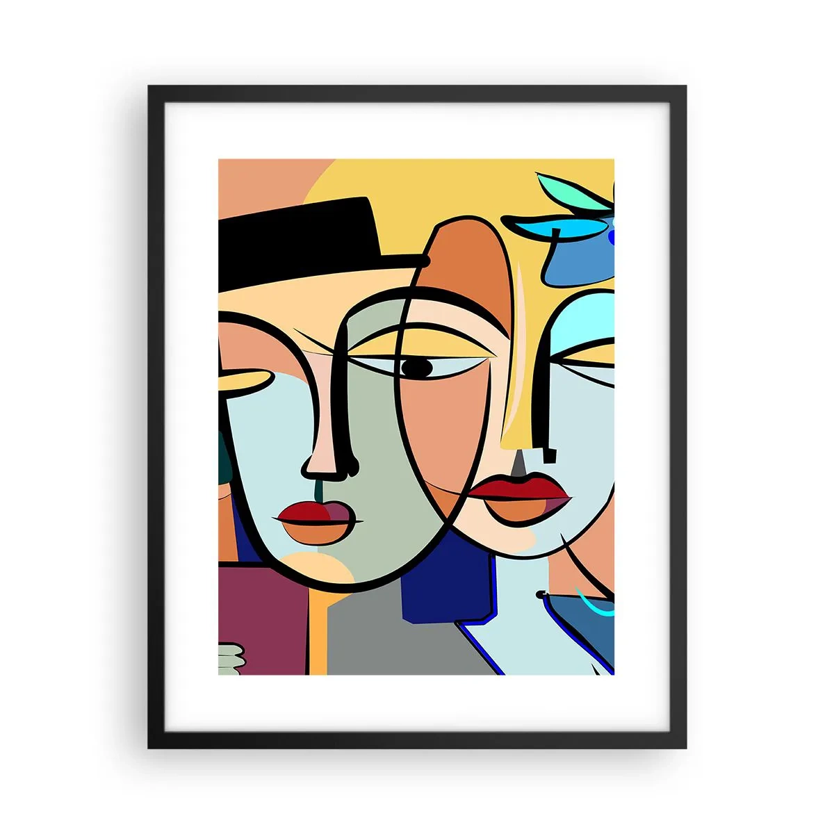 Poster in einem schwarzem Rahmen - Picassos randez vous - 40x50 cm