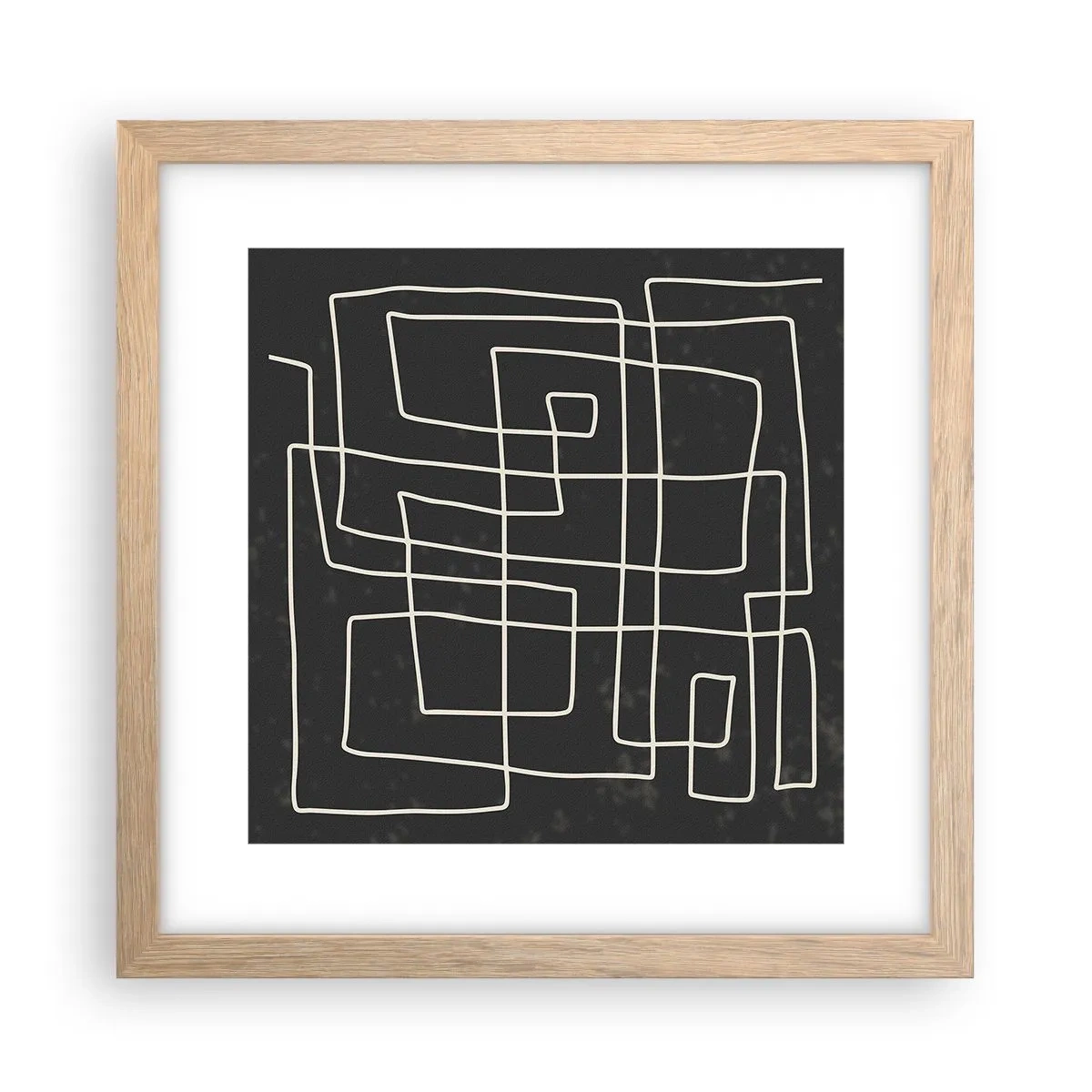 Poster in einem Rahmen aus heller Eiche - Nicht so einfach - 30x30 cm