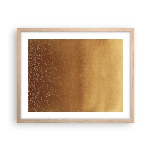 Poster in einem Rahmen aus heller Eiche - Die Geburt des Lichts - 50x40 cm