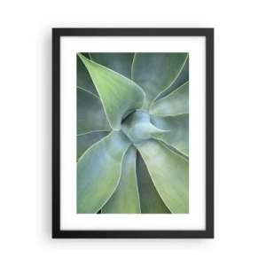 Poster in einem schwarzem Rahmen - Geburt des Grüns - 30x40 cm