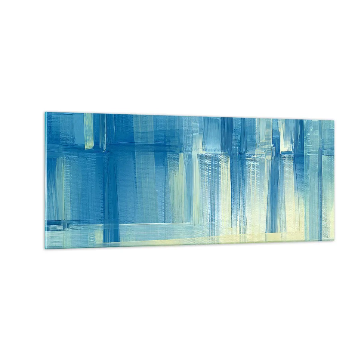 Glasbild - Bild auf glas - Komposition in Türkis - 100x40 cm