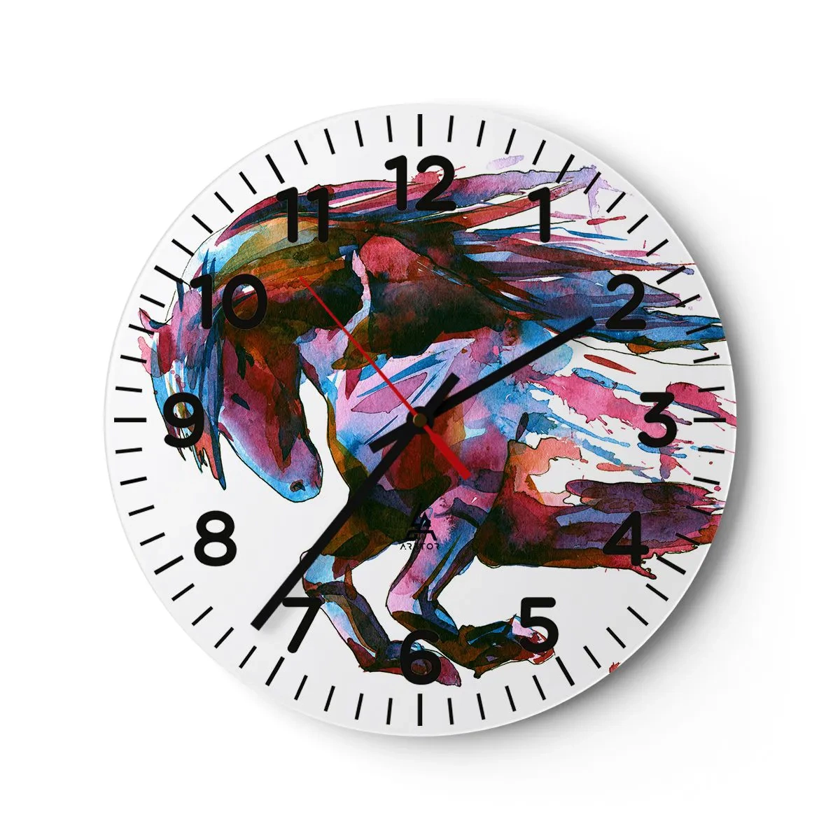 Wanduhr - Glasuhr - In Verzückung - 40x40 cm
