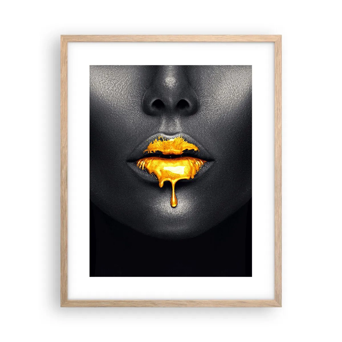 Poster in einem Rahmen aus heller Eiche - Goldmaul - 40x50 cm