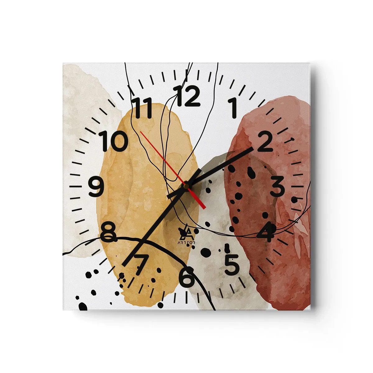 Wanduhr - Glasuhr - Wie leichte, transparente Luft - 40x40 cm