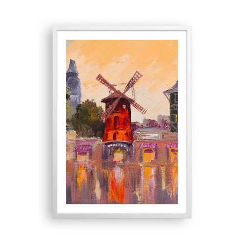 Poster in einem weißen Rahmen - Pariser Ikonen – Moulin Rouge - 50x70 cm