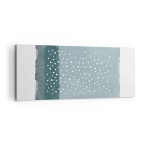Bild auf Leinwand - Leinwandbild - Auf Blau gewachsen - 100x40 cm