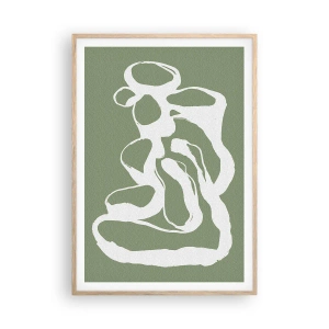 Poster in einem Rahmen aus heller Eiche - Ruf des Weltraums - 70x100 cm