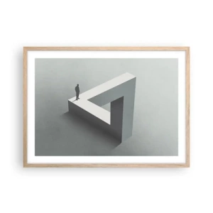 Poster in einem Rahmen aus heller Eiche - Es ist also doch möglich - 70x50 cm