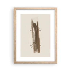 Poster in einem Rahmen aus heller Eiche - Ein Hauch von Grau - 30x40 cm