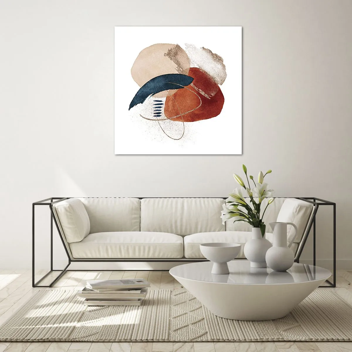 Glasbild - Bild auf glas - Ovale Komposition - 30x30 cm